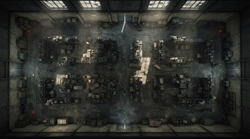 Abandoned industrial warehouse