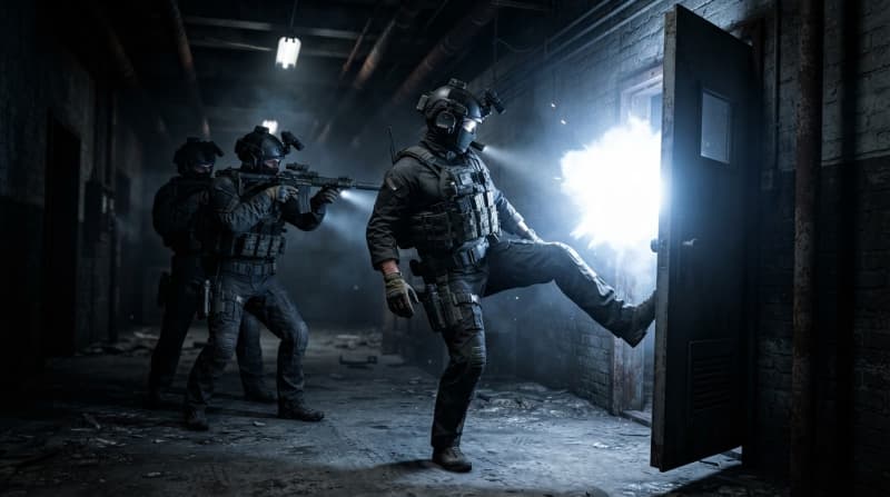 Breach and clear the building