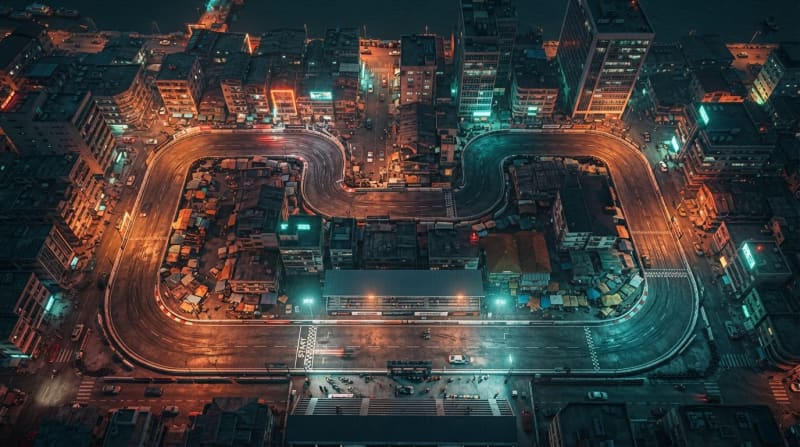 Lagos Island Night Streets