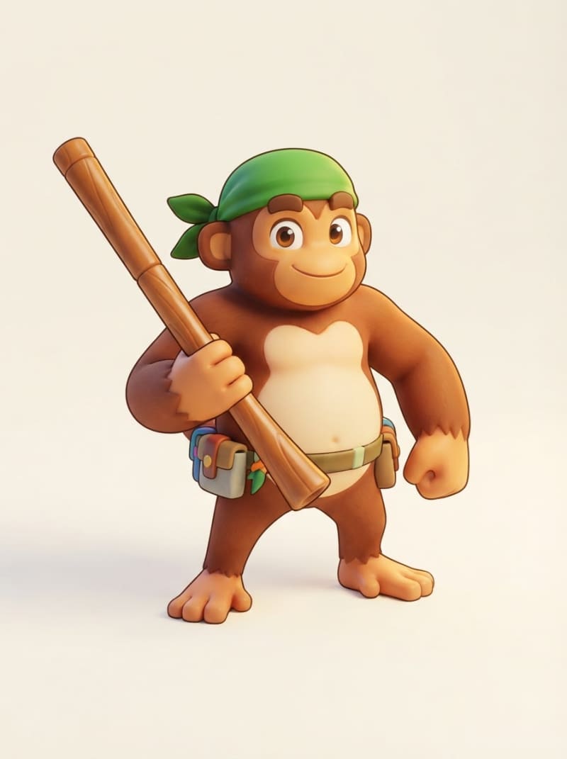 Chunky dart monkey