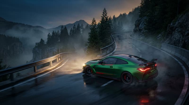 Race up the mountain touge road