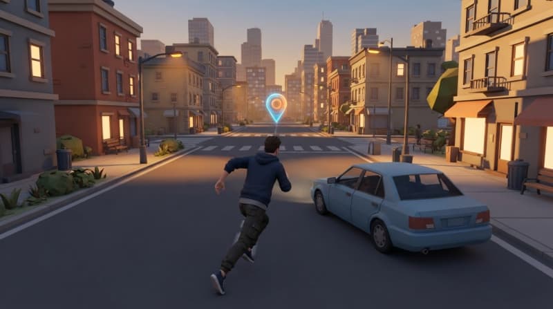 Sprint Through Downtown Streets