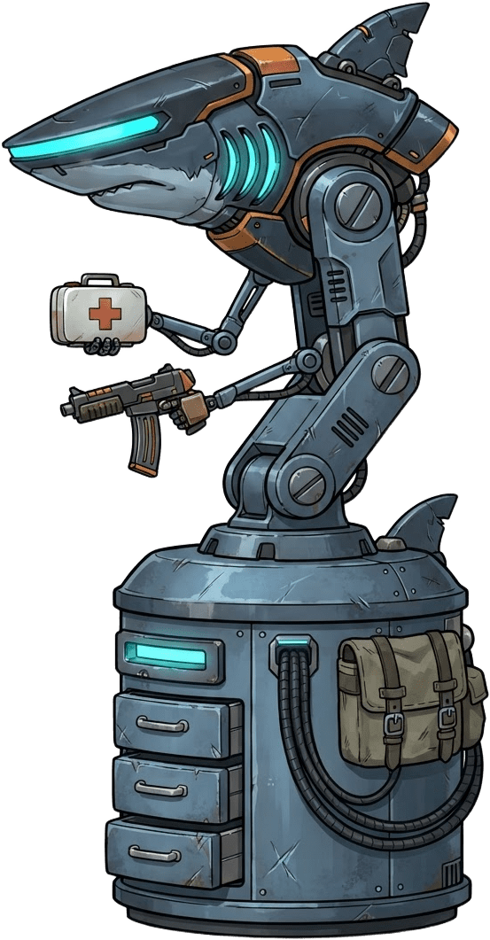 Image: Side view facing left, 2D action game NPC sprite: 