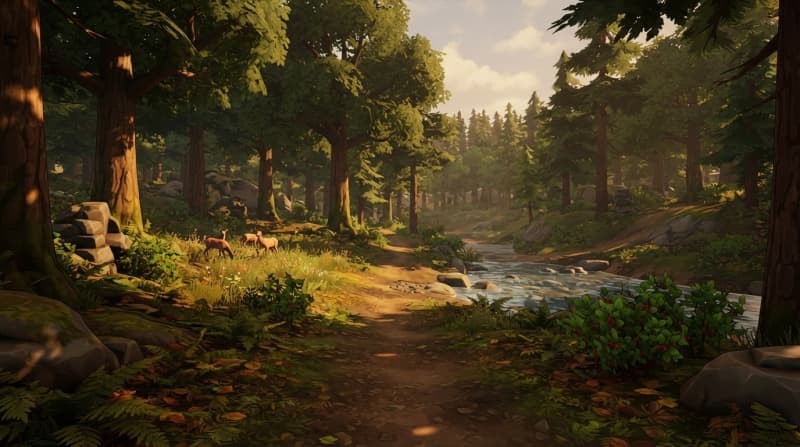 A Dense Temperate Woodland