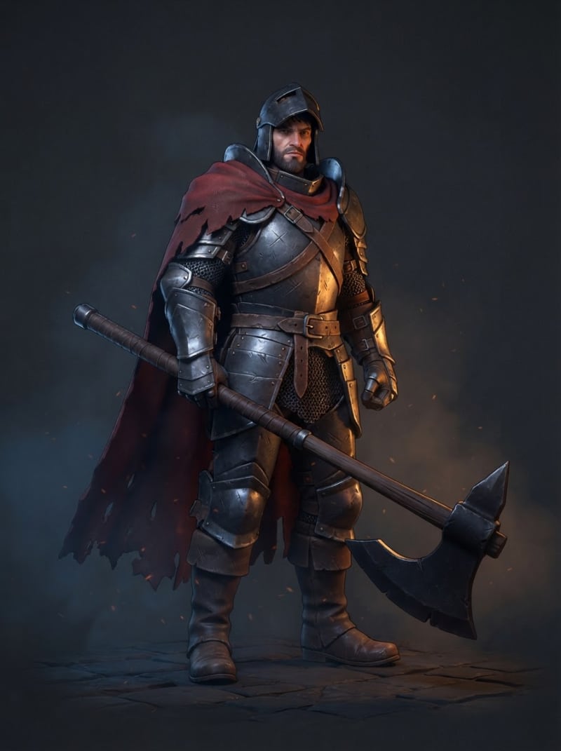 Dark steel axe warrior