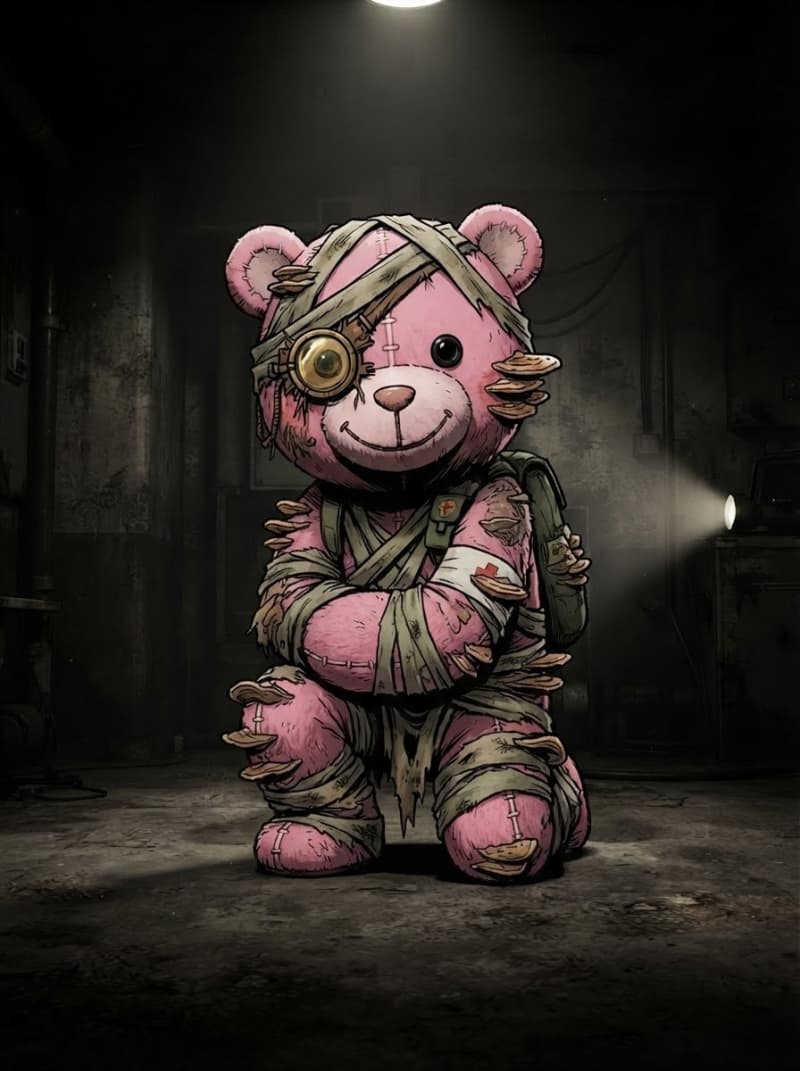The camouflage scout bear