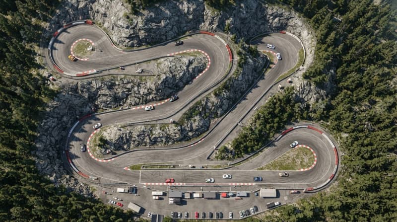 Mountain road closed circuit