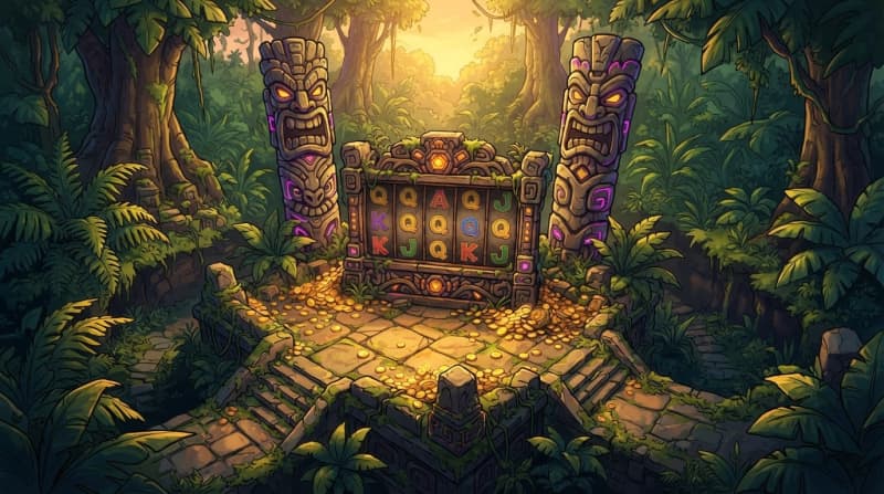 Ancient jungle stone ruins