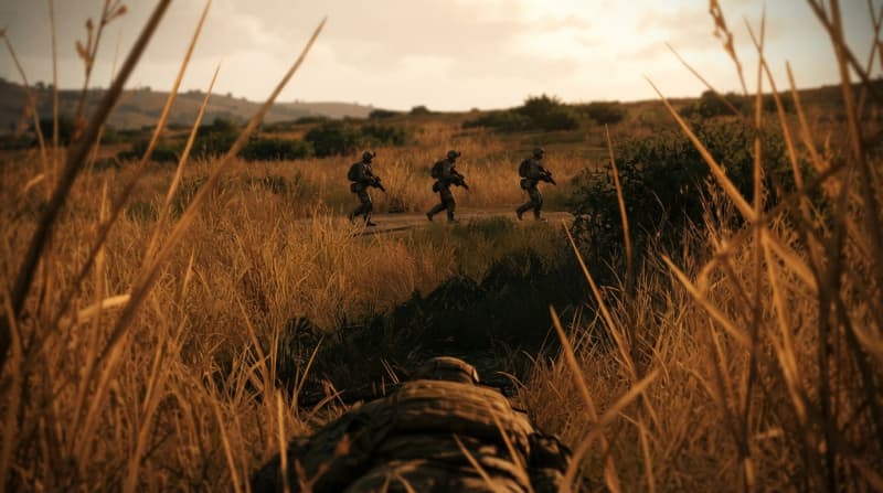 Ambush enemies from tall grass