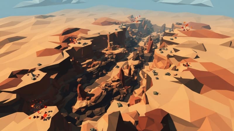 Desert canyon warzone