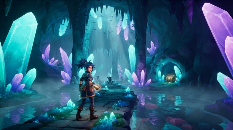 Hidden cave crystal cavern