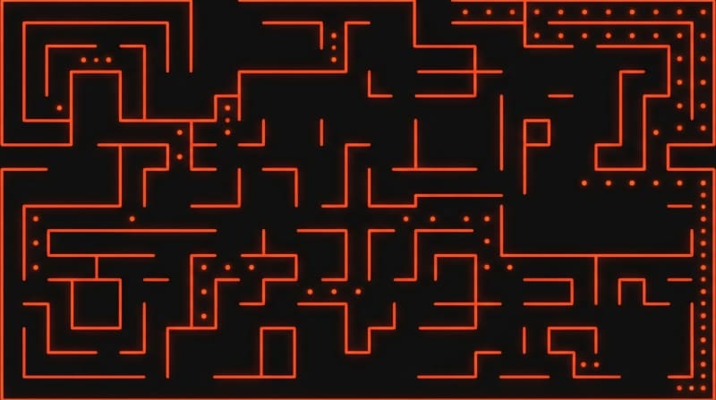 Maze of neon walls