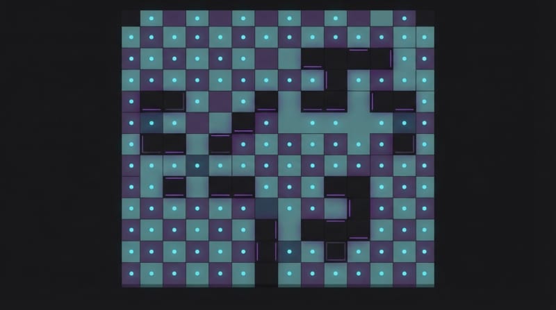Shifting colour zone tiles