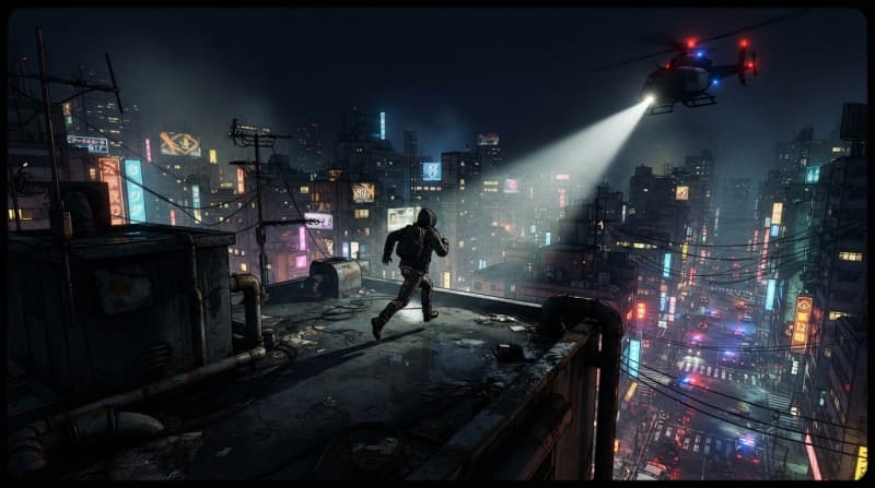 Evade a city-wide police manhunt
