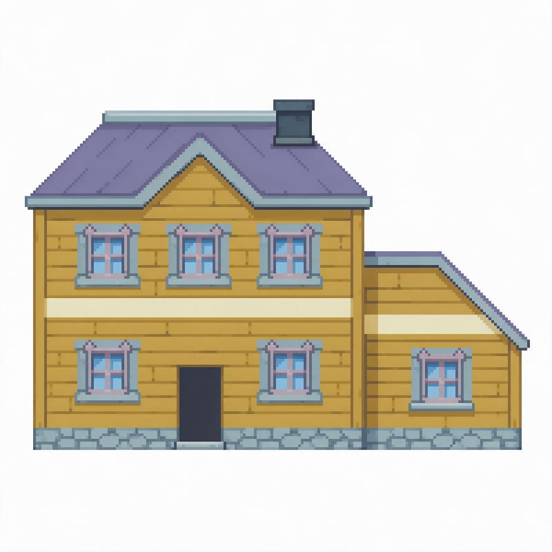 Pixel Art House Sprite