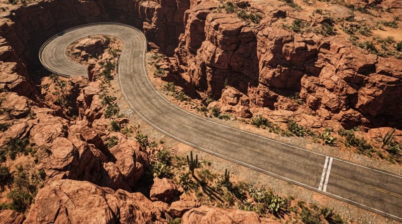 Desert canyon highway