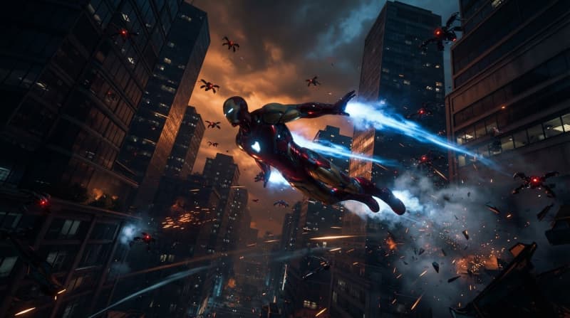 Blast through enemy drones