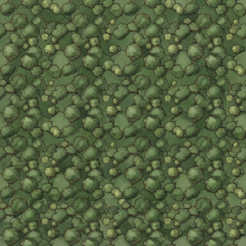 Forest Tile - Painted Atlas Woodland (seamless 512)