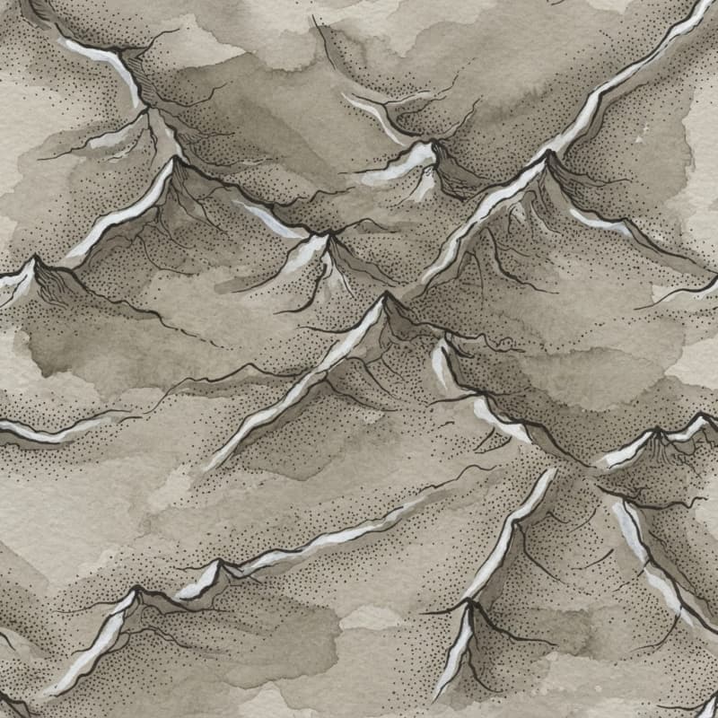 Mountain Tile - Painted Atlas Rocky Highland (seamless 512)