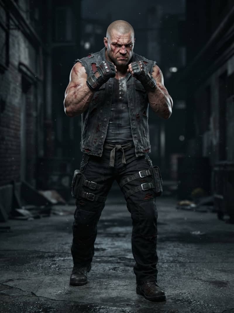 Scarred street brawler