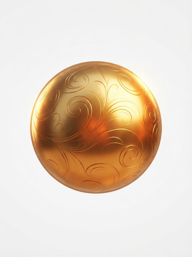 Golden heavy bowling marble