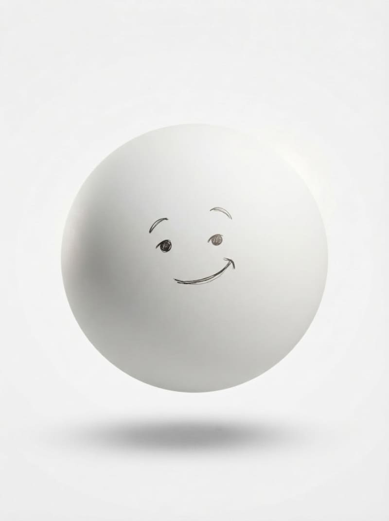 Heavy white bowling marble