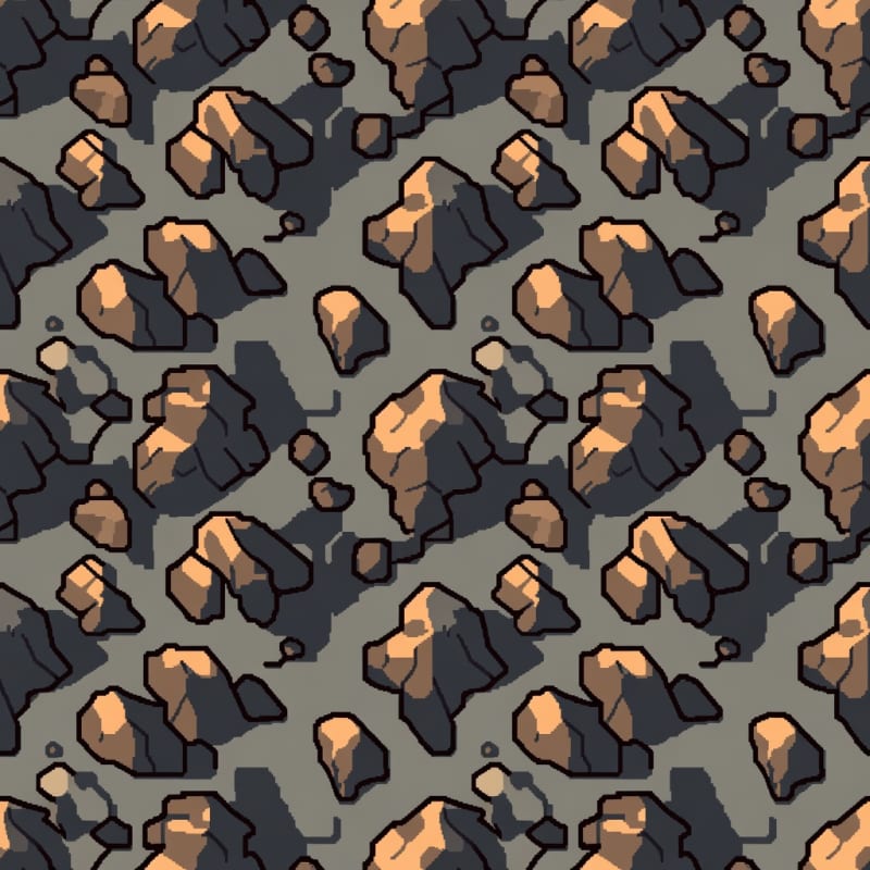 Mountain rocky ridges seamless pixel tile