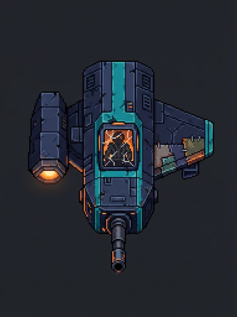 Human rebel pilot and ship