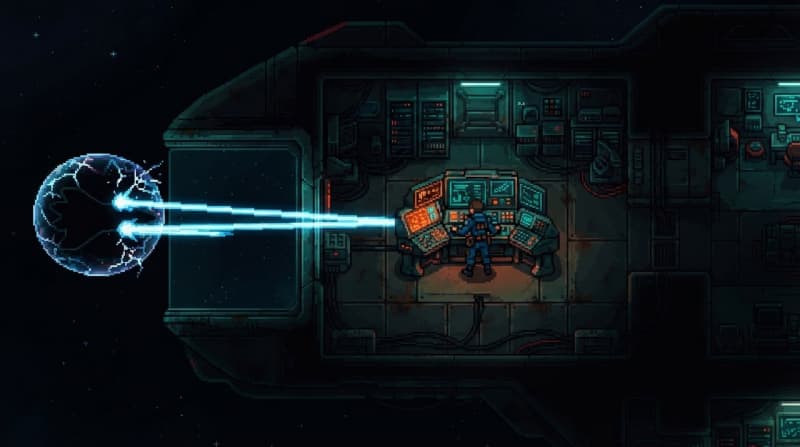 Weapons officer targets enemy shields