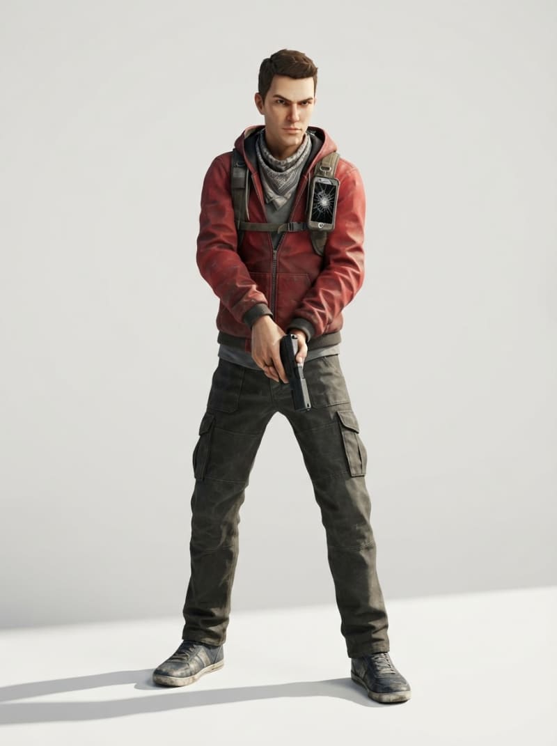 Young rebel street fighter