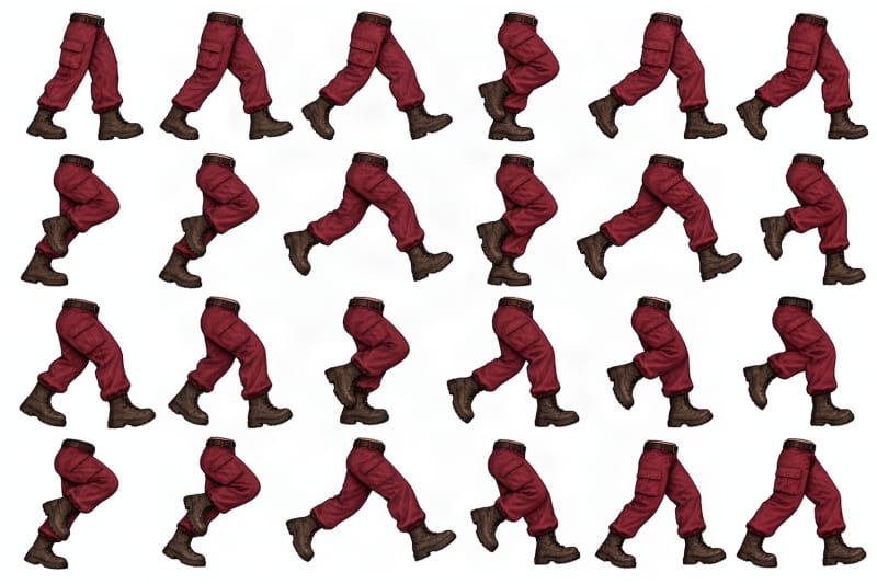 Running Heroine Leg Sprites