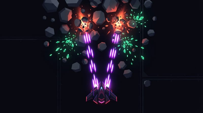 Blast falling rock fields