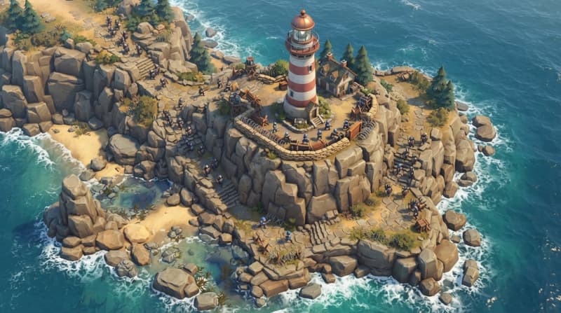 Defend the lighthouse rocks