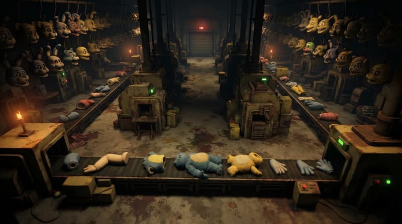 A shuttered mascot factory