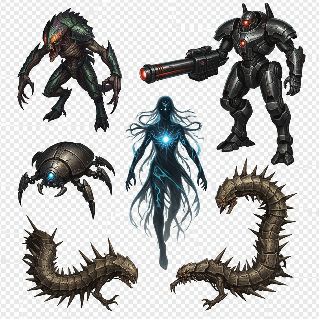 Photorealistic Sci-Fi Enemies