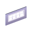 Wall Window Wide Square Detailed