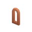 Window Brown Round Narrow