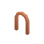 Window Brown Round Top