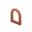 Window Brown Round Wide
