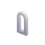 Window White Round Narrow