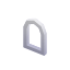 Window White Round Wide