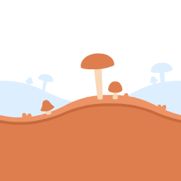 Background Color Mushrooms