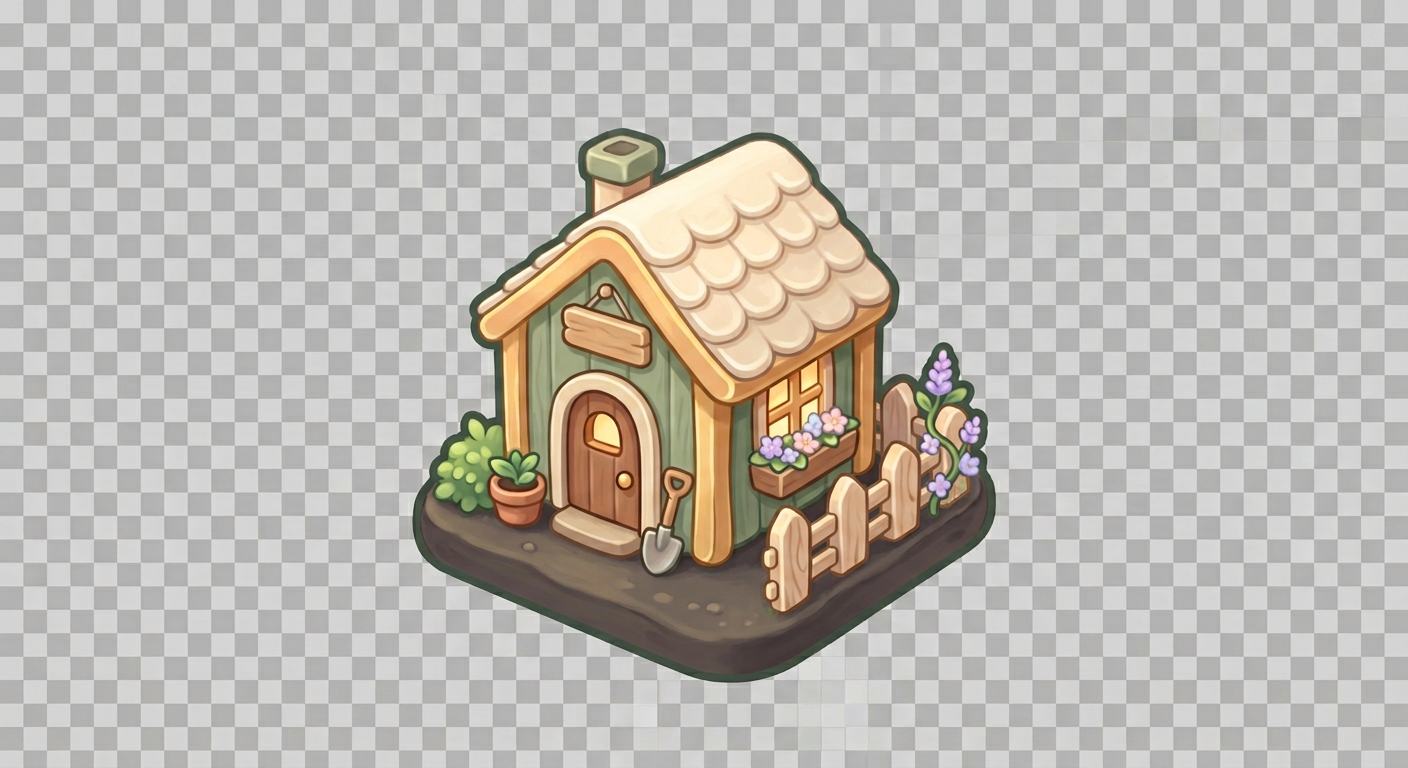 Image: Single isolated UI icon for Valley Bloom, a cozy d