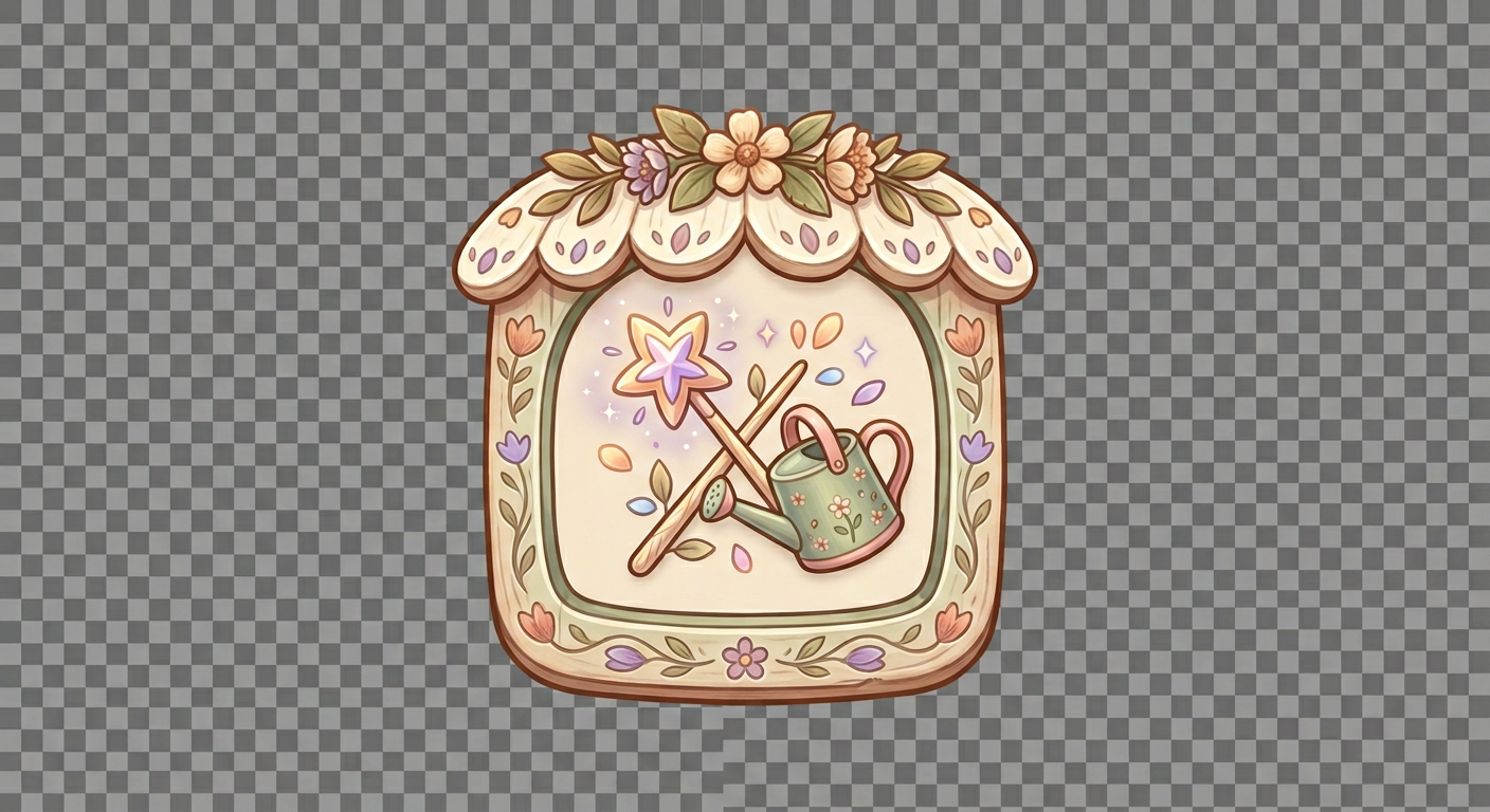 Image: Single isolated UI icon for Valley Bloom, a cozy d