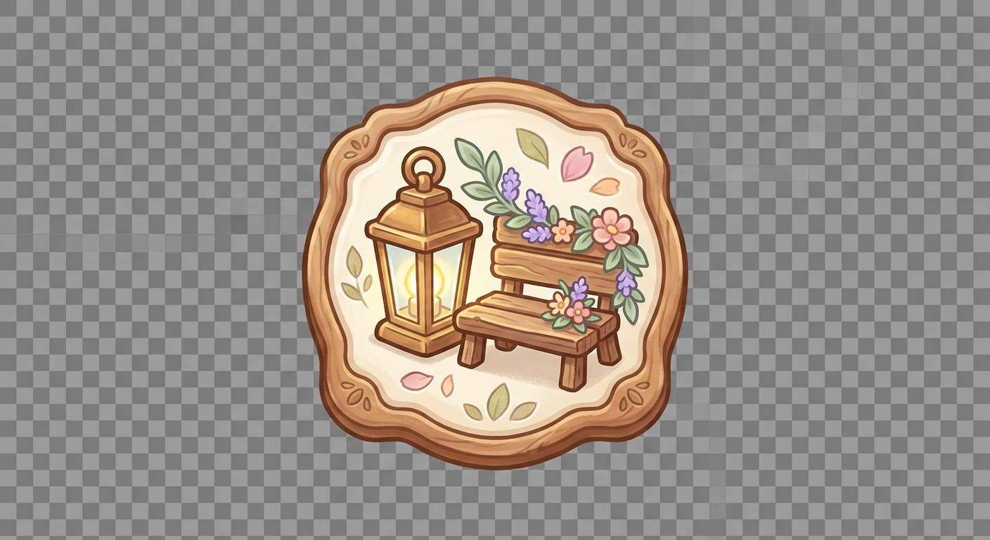 Image: Single isolated UI icon for Valley Bloom, a cozy d