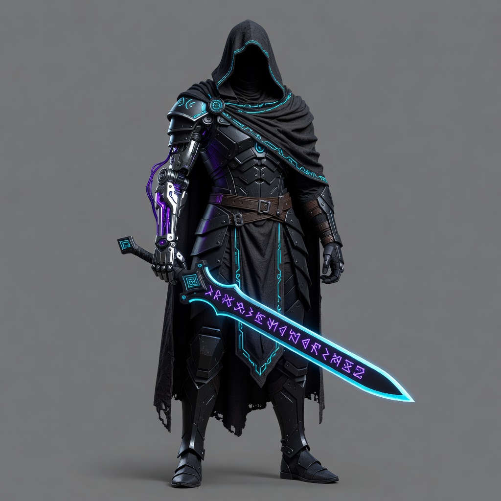 Hooded Neon Knight
