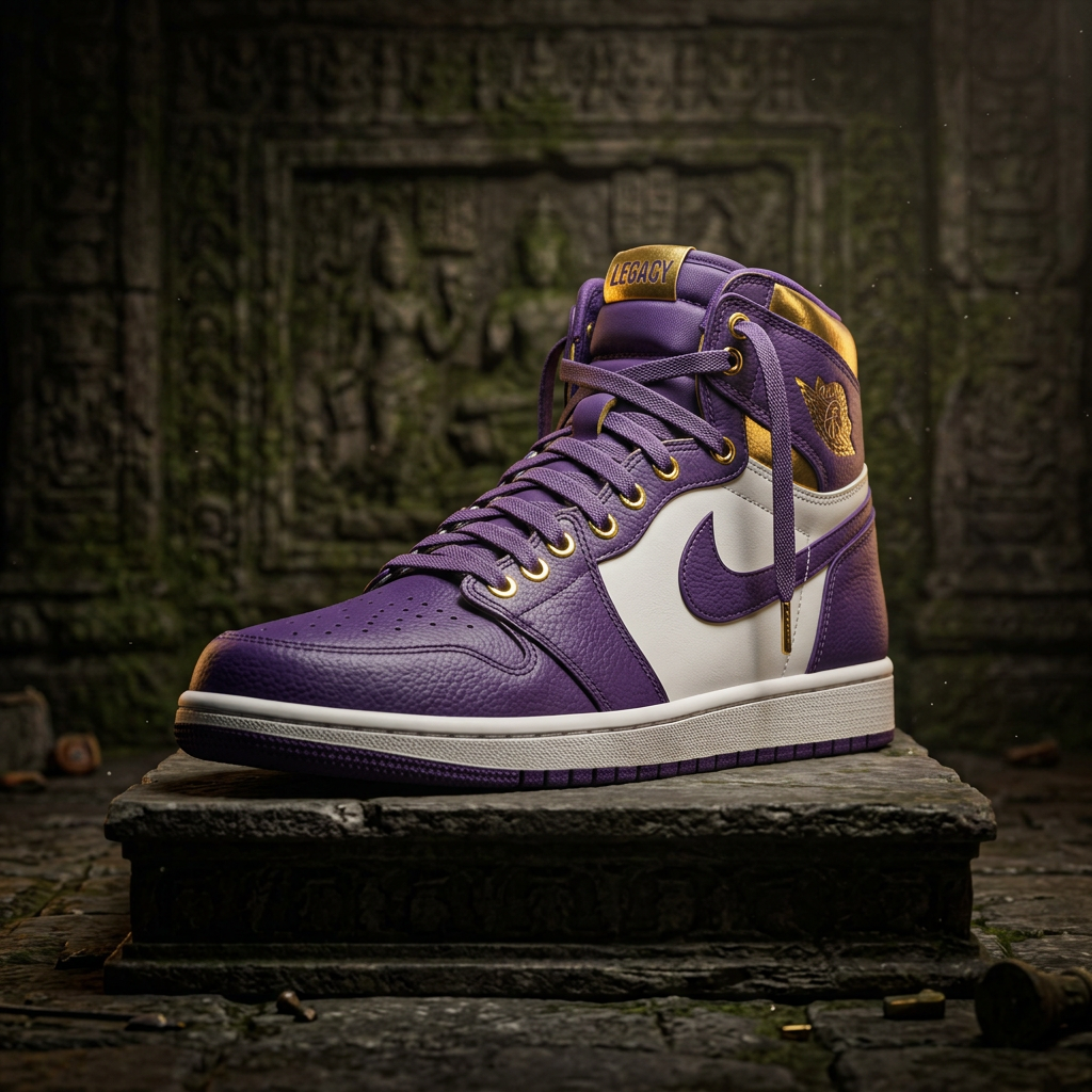 Purple Sneaker Display