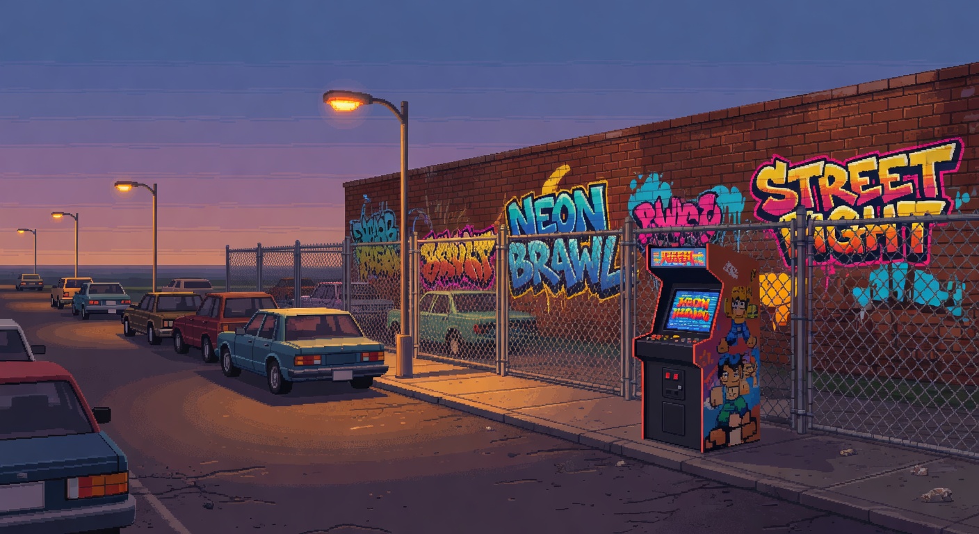 Pixel Art Street Background