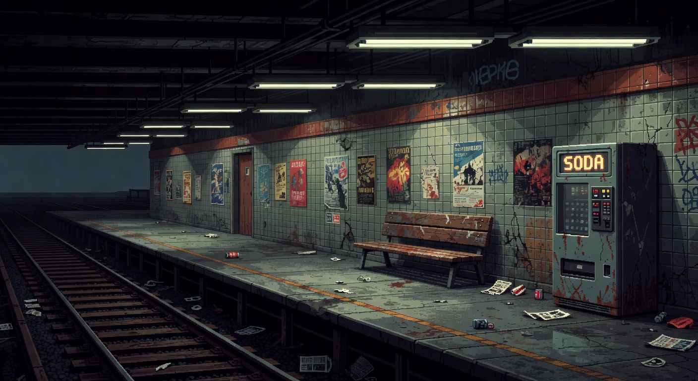 Pixel Art Subway Background