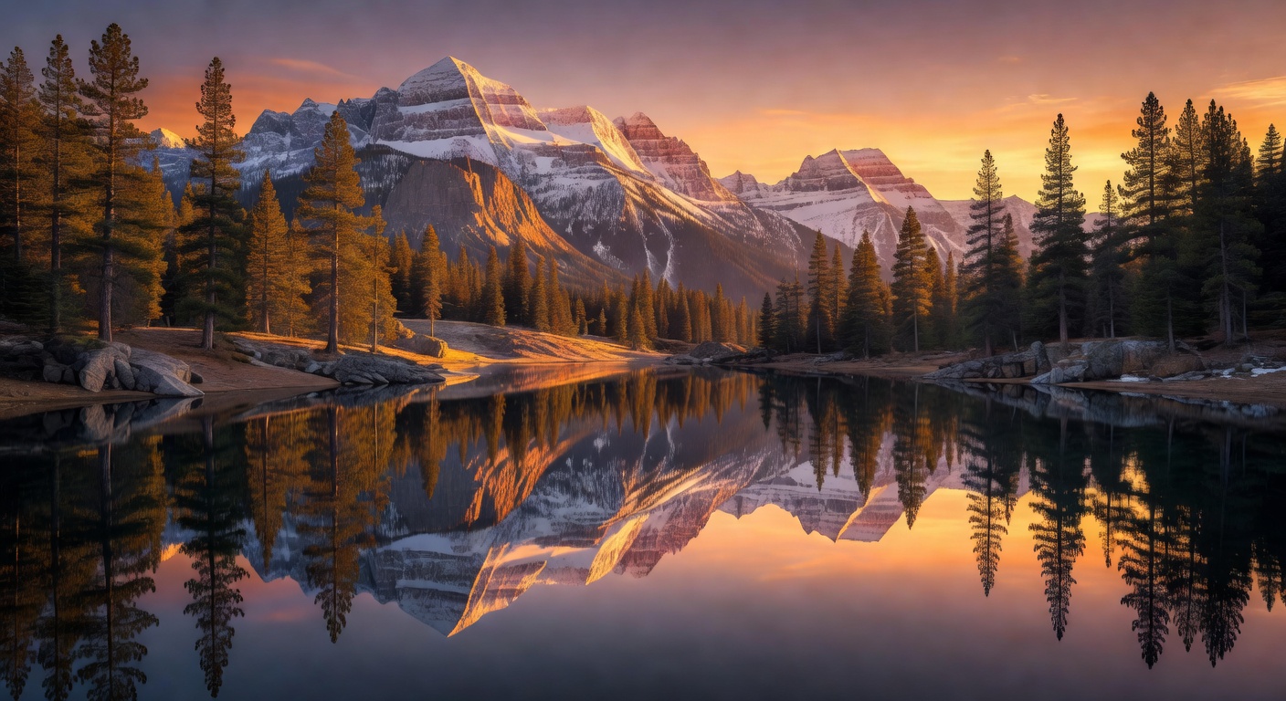Mountain Lake Sunset
